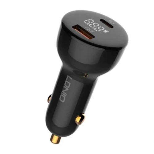 Kup LDNIO Autoladegerät C101, USB + USB-C, 100W + USB-C/USB-C Kabel (schwarz) - LDN457 - {ean13} - Sklep Home Screen