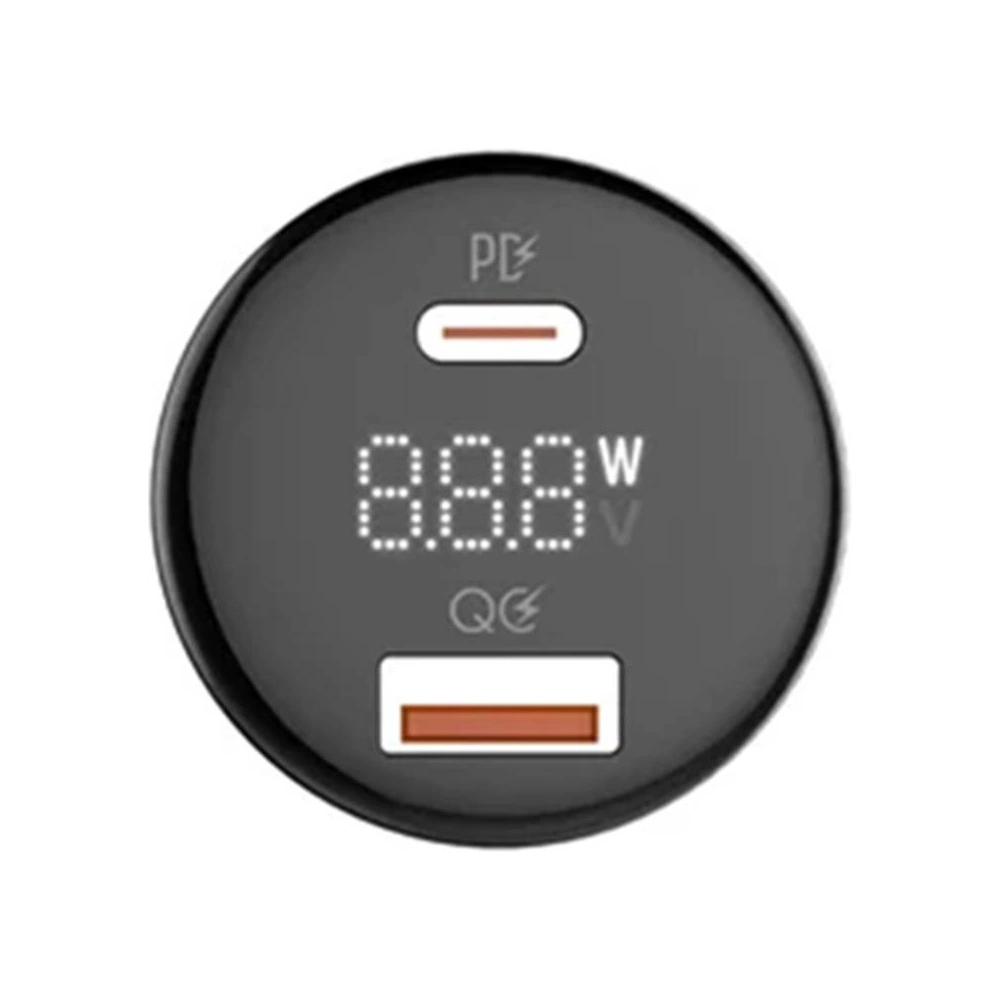 Ładowarka samochodowa LDNIO C101, USB + USB-C, 100W + kabel USB-C/USB-C (czarna)