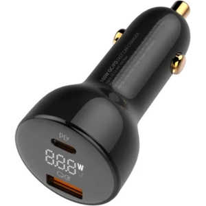 Kup Ładowarka samochodowa LDNIO C101, USB + USB-C, 100W + kabel USB-C/USB-C (czarna) - LDN457 - {ean13} - Sklep Home Screen