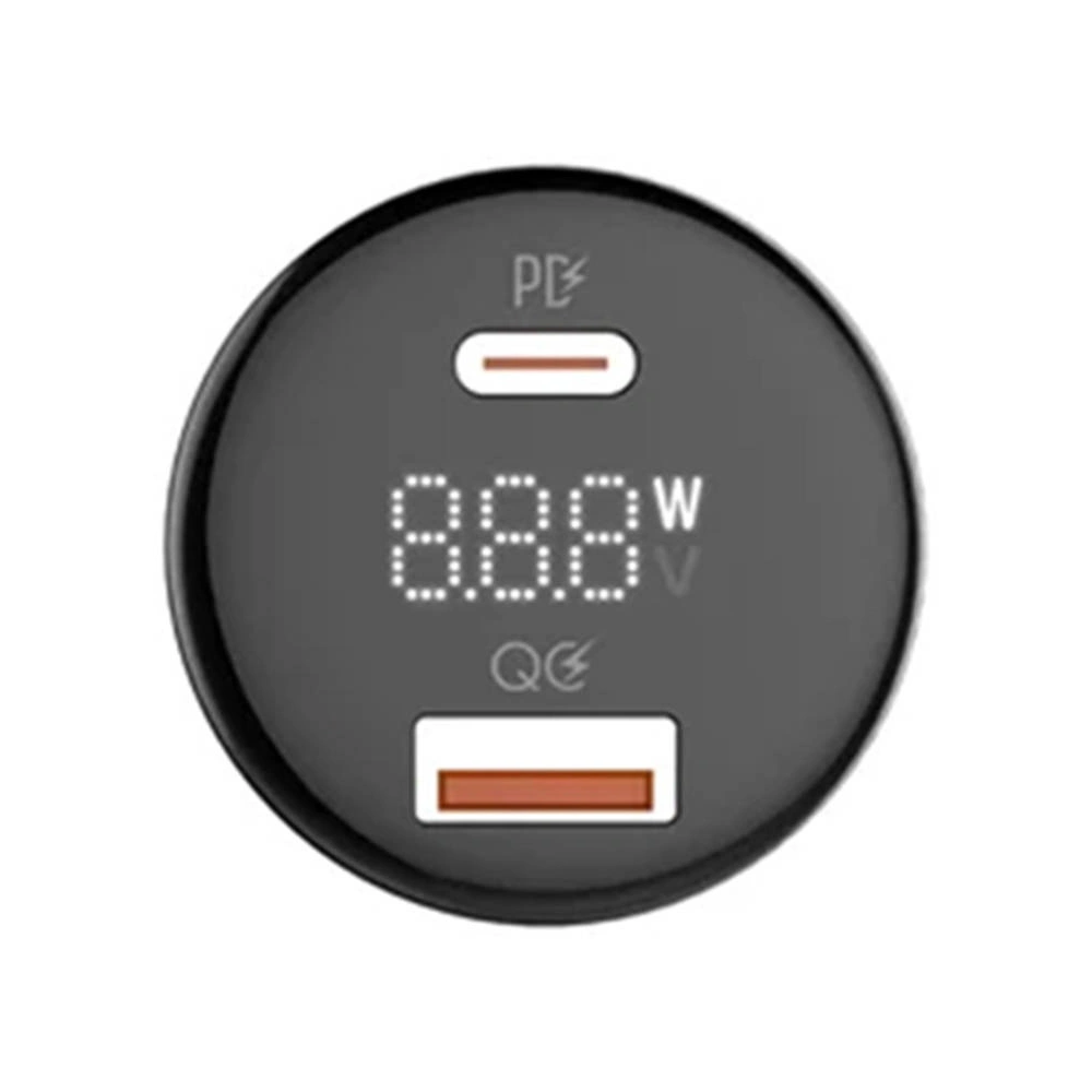 Ładowarka samochodowa LDNIO C101, USB + USB-C, 100W + kabel USB-C/Lightning (czarna)