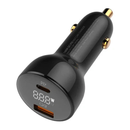 Kup LDNIO Autoladegerät C101, USB + USB-C, 100W + USB-C/Lightning-Kabel (schwarz) - LDN458 - {ean13} - Sklep Home Screen