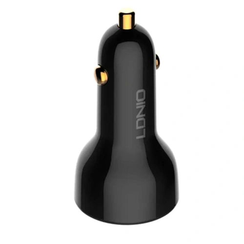Kup LDNIO Autoladegerät C101, USB + USB-C, 100W + USB-C/Lightning-Kabel (schwarz) - LDN458 - {ean13} - Sklep Home Screen