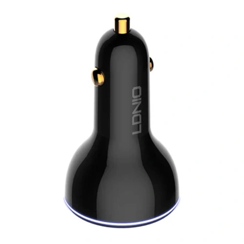 Kup Încărcător auto LDNIO C102, USB + 2x USB-C, 160W + cablu USB-A/Lightning (negru) - LDN460 - {ean13} - Sklep Home Screen