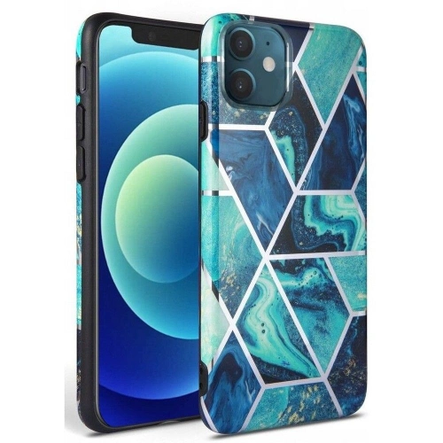 Kup Tech-Protect Apple Tasche Marmor iPhone 12 mini Blau - THP1997 - {ean13} - Sklep Home Screen