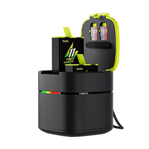 Buy TELESIN Dual Charger Box + 2 batteries GoPro Hero 11/10/9 Fast Charge - TLS118 - {ean13} - Home Screen Store Europe