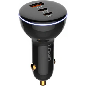 Kup Ładowarka samochodowa LDNIO C102, USB + 2x USB-C, 160W + kabel USB-C/USB-C (czarna) - LDN462 - {ean13} - Sklep Home Screen