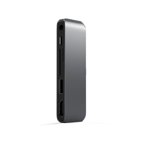 Kup Satechi Hub USB-C (USB-C 60W, 4K HDMI, USB-A, micro/SD-Kartenleser, Klinkenanschluss) (spacegrau) - STH47 - {ean13} - Sklep Home Screen