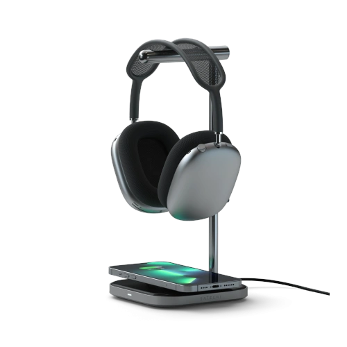 Kup Podstavec na sluchátka s bezdrátovou nabíječkou Satechi Headphone Stand 2in1 Apple AirPods Max (space gray) - STH50 - {ean13} - Sklep Home Screen