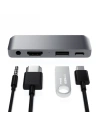 Kup Satechi Hub Aluminium Mobile Pro Hub USB-C (USB-C 60W, 4K HDMI, USB-A 3.0, Klinkenanschluss) (spacegrau) - STH55 - {ean13} - Sklep Home Screen