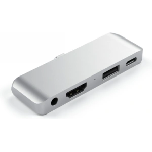 Kup Satechi Hub Aluminium Mobile Pro Hub USB-C (USB-C 60W, 4K HDMI, USB-A 3.0, Klinkenanschluss) (silber) - STH56 - {ean13} - Sklep Home Screen