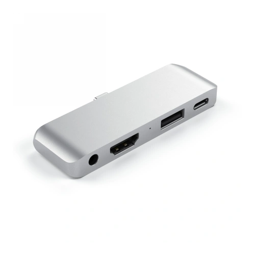 Kup Satechi Hub Aluminium Mobile Pro Hub USB-C (USB-C 60W, 4K HDMI, USB-A 3.0, Klinkenanschluss) (silber) - STH56 - {ean13} - Sklep Home Screen