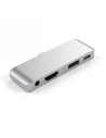 Satechi Hub Aluminium Mobile Pro Hub USB-C (USB-C 60W, 4K HDMI, USB-A 3.0, Klinkenanschluss) (silber)