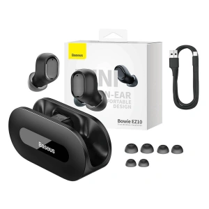 TWS fülhallgató Baseus Bowie EZ10 Bluetooth 5.3 (fekete)