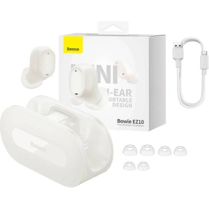 Buy Baseus Bowie EZ10 TWS Earphones Bluetooth 5.3 (white) - BSU4199 - {ean13} - Home Screen Store Europe
