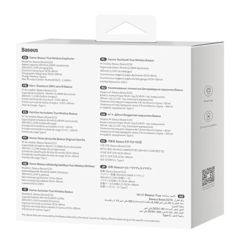 Buy Baseus Bowie EZ10 TWS Earphones Bluetooth 5.3 (white) - BSU4199 - {ean13} - Home Screen Store Europe