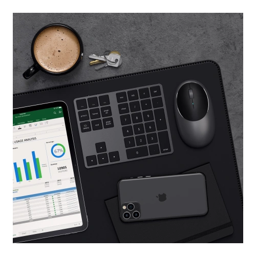 Kup Bezprzewodowa klawiatura numeryczna Satechi Aluminium Extended Keypad Bluetooth (space gray) - STH57 - {ean13} - Sklep Home Screen