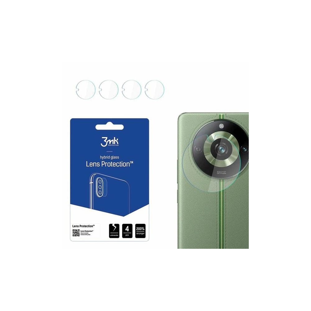 Szkło hybrydowe na obiektyw aparatu 3MK Lens Protection Realme 11 Pro/11 Pro+ [4 PACK]