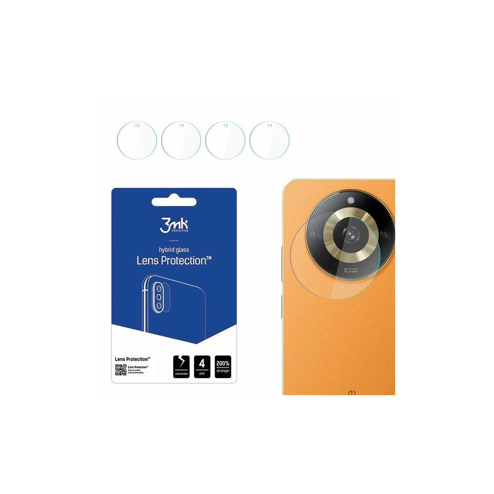 Szkło hybrydowe na obiektyw aparatu 3MK Lens Protection Realme 11 [4 PACK]