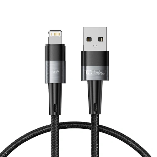 Kup Cablul Tech-Protect Ultraboost USB-A/Lightning 12W 2.4A 25cm Gri - THP2007 - {ean13} - Sklep Home Screen