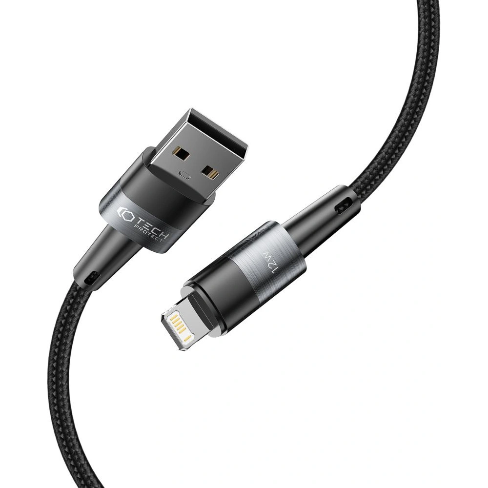 Kabel Tech-Protect Ultraboost USB-A/Lightning 12W 2.4A 25cm Grey