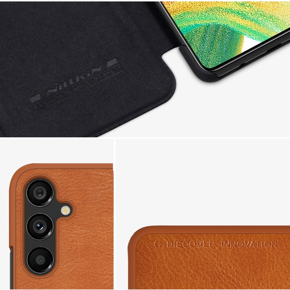 Etui Nillkin Qin Leather Samsung Galaxy A34 5G brązowe