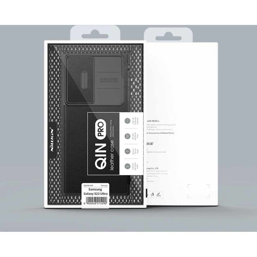 Etui Nillkin Qin Cloth Pro Samsung Galaxy S23 Ultra niebieskie