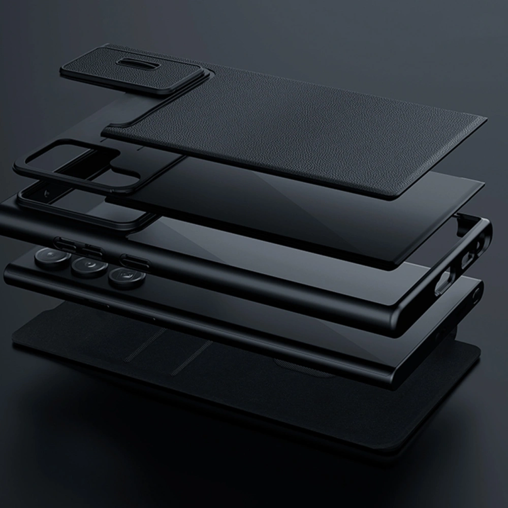 Etui Nillkin Qin Cloth Pro Samsung Galaxy S23 Ultra niebieskie