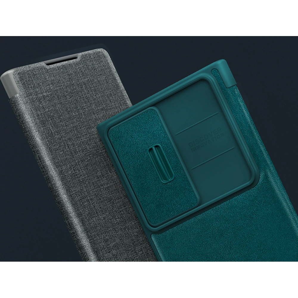 Etui Nillkin Qin Cloth Pro Samsung Galaxy S23 Ultra niebieskie