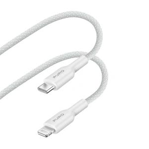 Kup Kabel PURO Fabric USB-C/Lightning MFi 1,2m (biały) - PUR711 - {ean13} - Sklep Home Screen