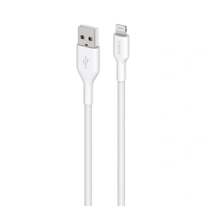Kup Kabel PURO Fabric USB-A/Lightning MFi 1,2m (biały) - PUR712 - {ean13} - Sklep Home Screen
