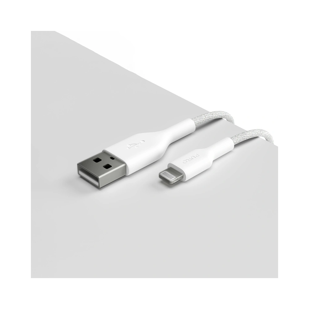 Kabel PURO Fabric USB-A/Lightning MFi 1,2m (biały)