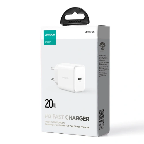 Kup Hálózati töltő Joyroom JR-TCF06 USB-C 20W PD fehér - JYR737 - {ean13} - Sklep Home Screen