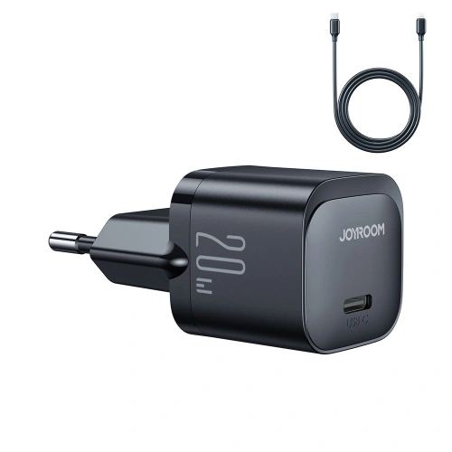 Kup Încărcător de rețea Joyroom JR-TCF02 USB-C 20W PD + cablu USB C/Lightning negru - JYR738 - {ean13} - Sklep Home Screen