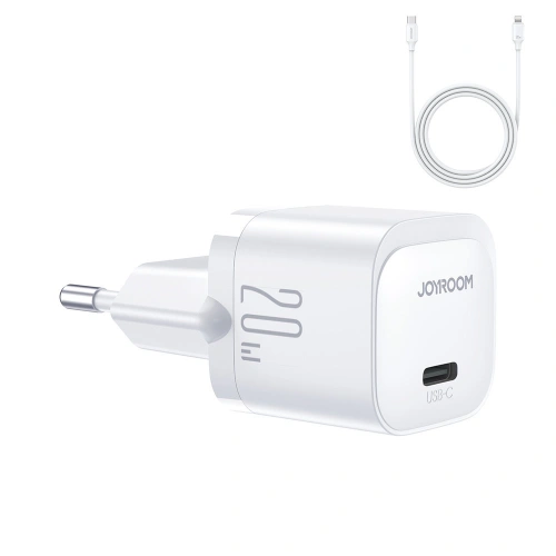 Kup Încărcătorul de rețea Joyroom JR-TCF02 USB-C 20W PD + cablu USB C/Lightning alb - JYR739 - {ean13} - Sklep Home Screen