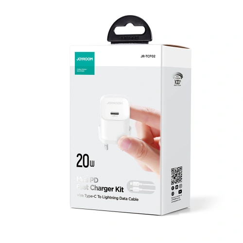 Buy Joyroom JR-TCF02 Wall Charger USB-C 20W PD white - JYR740 - {ean13} - Home Screen Store Europe