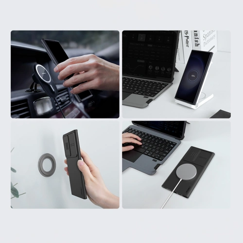 Kup Etui Nillkin CamShield Silky Magnetic MagSafe Samsung Galaxy S23 Ultra czarne - NLK1138 - {ean13} - Sklep Home Screen