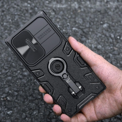 Kup Etui Nillkin CamShield Armor Pro Magnetic MagSafe Samsung Galaxy S23 Ultra fekete - NLK1139 - {ean13} - Sklep Home Screen