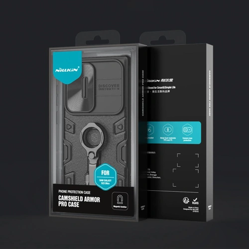 Kup Etui Nillkin CamShield Armor Pro Magnetic MagSafe Samsung Galaxy S23 Ultra czarne - NLK1139 - {ean13} - Sklep Home Screen