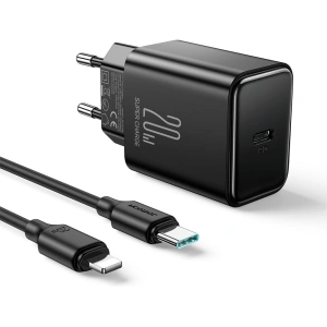 Kup Joyroom Ladegerät JR-TCF06 USB-C 20W PD + USB-C/Lightning Kabel schwarz - JYR742 - {ean13} - Sklep Home Screen
