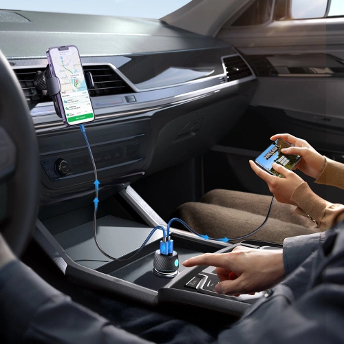 Kup Joyroom Autoladegerät JR-CCN01 USB-C + USB-A 60W schwarz - JYR744 - {ean13} - Sklep Home Screen