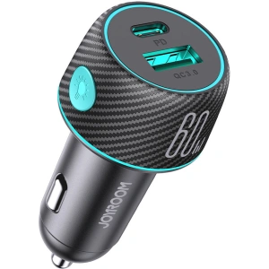 Kup Ładowarka samochodowa Joyroom JR-CCN01 USB-C + USB-A 60W czarna - JYR744 - {ean13} - Sklep Home Screen