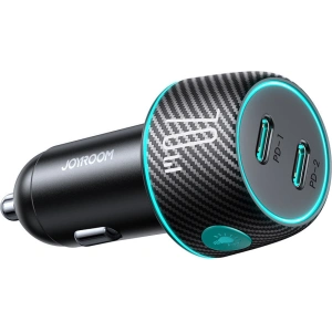 Kup Ładowarka samochodowa Joyroom JR-CCN02 2x USB-C 70W LED czarna - JYR745 - {ean13} - Sklep Home Screen