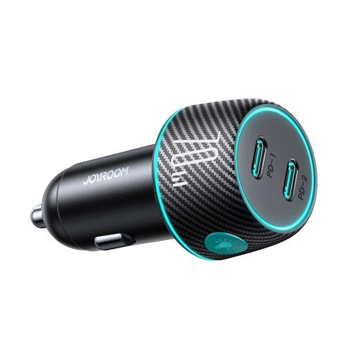 Kup Joyroom Autoladegerät JR-CCN02 2x USB-C 70W LED schwarz - JYR745 - {ean13} - Sklep Home Screen
