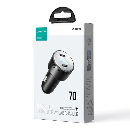 Kup Autonabíječka Joyroom JR-CCD02 2x USB-C 70W LED černá - JYR746 - {ean13} - Sklep Home Screen
