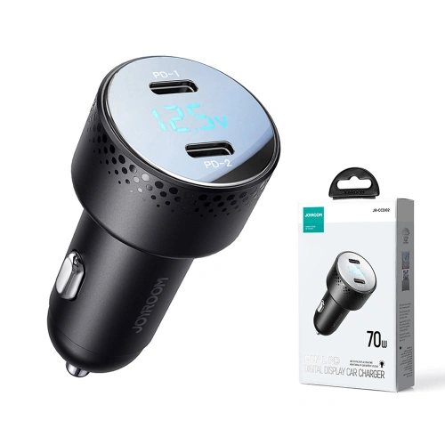 Kup Autonabíječka Joyroom JR-CCD02 2x USB-C 70W LED černá - JYR746 - {ean13} - Sklep Home Screen