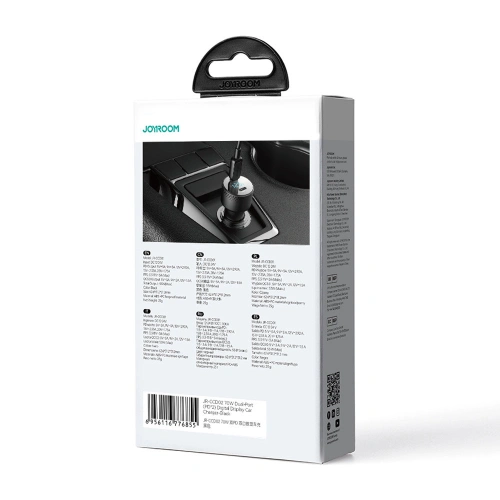 Kup Încărcător auto Joyroom JR-CCD02 2x USB-C 70W LED negru - JYR746 - {ean13} - Sklep Home Screen