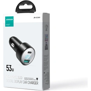 Kup Ładowarka samochodowa Joyroom JR-CCD01 USB-C, USB-A 53W LED czarna - JYR747 - {ean13} - Sklep Home Screen