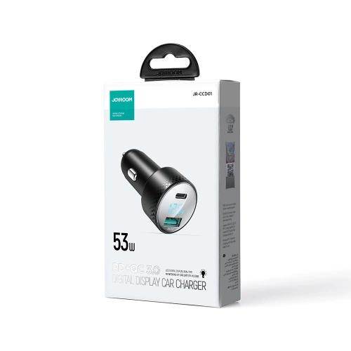 Kup Joyroom Autoladegerät JR-CCD01 USB-C, USB-A 53W LED schwarz - JYR747 - {ean13} - Sklep Home Screen