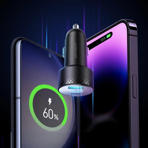 Kup Automobilová nabíječka Joyroom JR-CCD01 USB-C, USB-A 53W LED černá - JYR747 - {ean13} - Sklep Home Screen