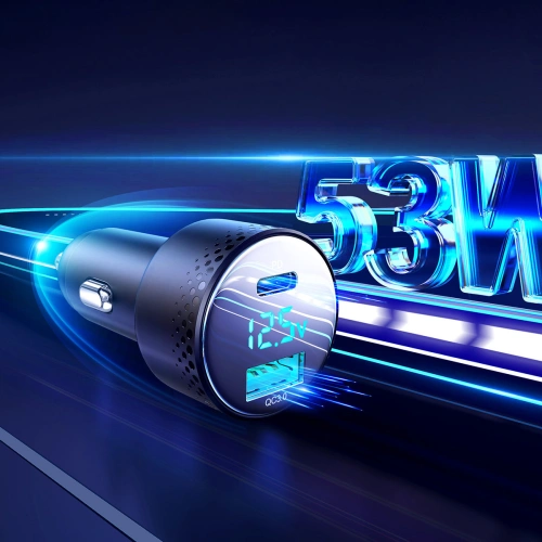 Kup Încărcător auto Joyroom JR-CCD01 USB-C, USB-A 53W LED negru - JYR747 - {ean13} - Sklep Home Screen